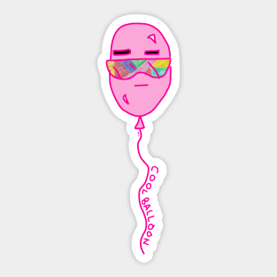 Cool Pink Balloon Sticker